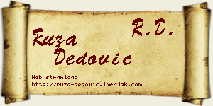 Ruža Dedović vizit kartica